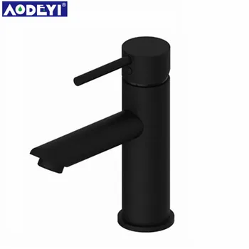 Bathroom Faucet Black Solid Brass Bathroom Solid Basin Faucet Cold and Hot Water Mixer Single Handle Tap
