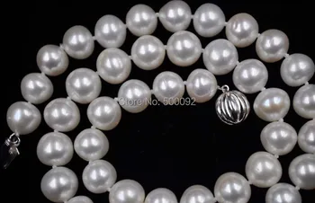 Bauda 9.5 - 10mm netoli turas originali balta perlų vėrinį nemokamas pristatymas