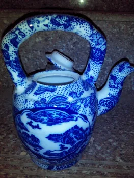 Bauda Senosios Kinijos Mėlynos ir baltos Rankos-dažytos Keramikos, tapybos Kungfu arbatos puodai klasikinis meno kolekcija ir vidaus apdaila