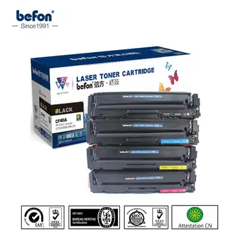 Befon Color Toner Cartridge CF400A CF400 400 Replacement for HP201A HP201 HP 201 201a LaserJet Pro M252 252 M277n M277dw 274