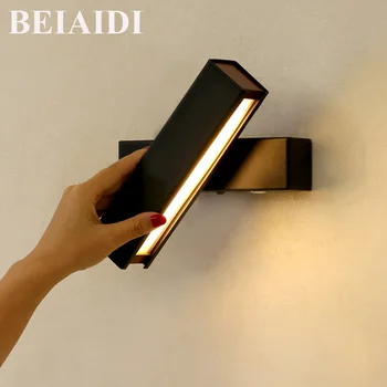 BEIAIDI Šiaurės Sukasi Šviesos diodų (LED) Sienos Lempos Šiuolaikinės Kūrybos Skaitymo Geležinės Sienos Šviesiai Vaikams Kūdikių Miegamojo, Koridoriaus Sienoje Šviesos