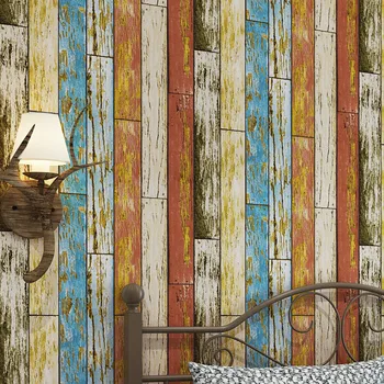 Beibehang American retro modeliavimas medienos tekstūros tapetai Vakarų restoranas kambarį, TV foną, medžio Imitacija, tapetai