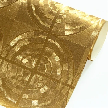 Beibehang apel de parede Trijų matmenų stačiakampiais vario metalo atspindintis aukso folija tapetai KTV baras klubo salonas parduotuvė