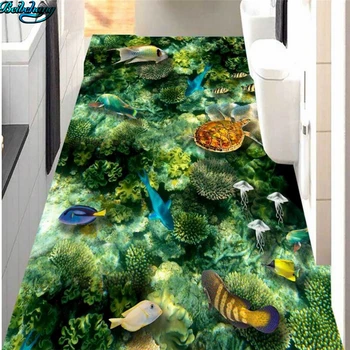 Beibehang Didelis custom povandeninį pasaulį 3D grindų plytelės kambarį miegamojo sienos virtuvėje, vonios kambaryje, namų puošybai