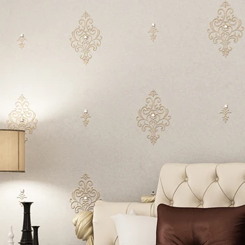 Beibehang Europos stiliaus siuvinėjimų 3d diamond prabanga, aukštos kokybės šilko paprastas gyvenimo kambario, miegamasis tapetai, fone sienos