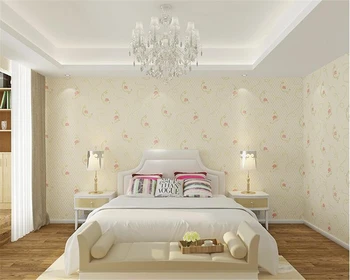 Beibehang Mados paprasta neaustinių sienos popieriaus bauda slėgio sielovados gėlių miegamąjį kambarį gėlių papel de parede tapetai