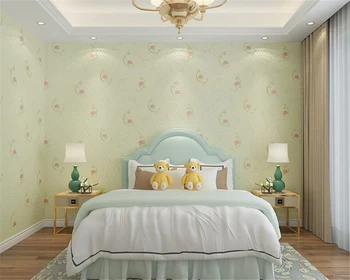 Beibehang Mados paprasta neaustinių sienos popieriaus bauda slėgio sielovados gėlių miegamąjį kambarį gėlių papel de parede tapetai
