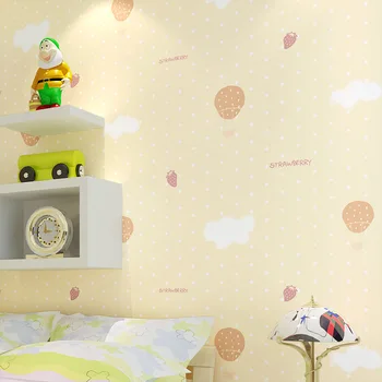 Beibehang neaustinių minimalistinio modernaus parašiutu braškių vaikų kambario, miegamojo tapetų parduotuvė kambarį fonas