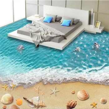 Beibehang Paplūdimio grindų Užsakymą Tapetai Vandeniui lipnios PVC Sienų Lipduko 3D Grindų Dažymas Sienos Freskos Sienos Popieriaus Grindų