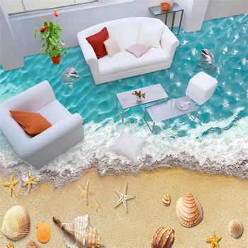 Beibehang Paplūdimio grindų Užsakymą Tapetai Vandeniui lipnios PVC Sienų Lipduko 3D Grindų Dažymas Sienos Freskos Sienos Popieriaus Grindų