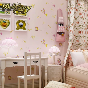 Beibehang sienos popieriaus. Puna mergina kambarys cartoon vaikų kambario, miegamojo, parduotuvių aplinkos neaustinių ekrano užsklanda vandenynų undinėlė
