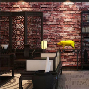 Beibehang Storio plytų modelis Kinijos retro tapetai viešbutis inžinerijos kambarį fono sienos PVC tapetai, sienų ir 3 d