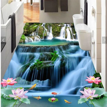 Beibehang užsakymą kambarį pagal plotis, ilgis karpis lotus krioklio vandens vonia, virtuvė 3d 3D tapyba