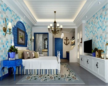 Beibehang Viduržemio jūros PVC imitacija, plytelių 3d tapetai paprasta šiuolaikinio gyvenimo kambario takas, TV foną, restoranas sienos popieriaus