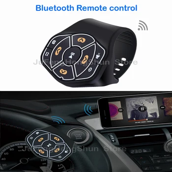 Belaidžiu Bluetooth Nuotolinio valdymo Media mygtuką Už Automobilio Vairo Dviratį 