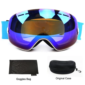 Benice slidinėjimo akiniai dvigubo objektyvo UV anti-rūko didelių sferinių slidinėjimas, snieglenčių sniego akiniai, akiniai 3100+Box Atveju