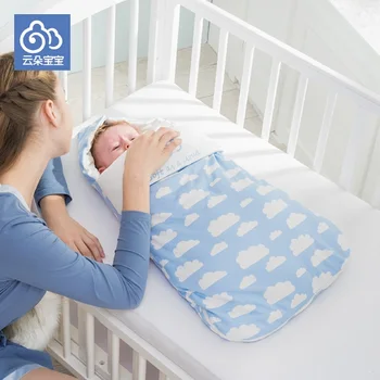 Berniukas, mergaitė kūdikių wrap apgaubti už naujagimiams miegmaišį grynos medvilnės atspausdinti su debesų modelius tirštėti m. rudens, žiemos ar sprin