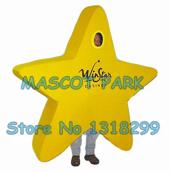 Big star talismanas kostiumas didmeninės pardavimo suaugusiųjų dydis animacinių filmų geltona žvaigždė temą anime cosply kostiumai karnavaliniai fancy dress 2826