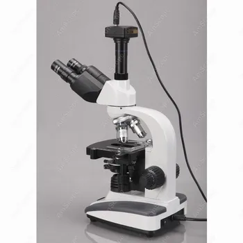 Biologinis Junginys LED Mikroskopu--AmScope Prekių 40X-2000X Biologinis Junginys LED Mikroskopas + 10MP Skaitmeninis Fotoaparatas