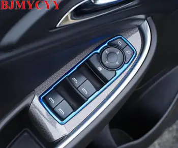 BJMYCYY Automobilių Durų porankiai valdymo skydelio rėmas kėlimo lango mygtuką apdaila, apdailos 4pcs už Chevrolet malibu XL 2016 17 18