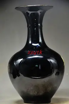 Black & Elegancija Porceliano Kinija Senas, Rankų Tapybos Lotus Vaza,Gražus