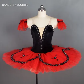 BLL029 juoda baleto leotard 7 sluoksnių suaugusių moterų kostiumas baleto mdc ballerina veiklos baleto kostiumas šokių tutu