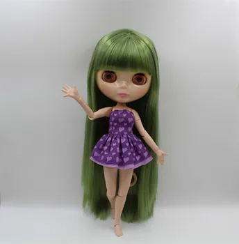 Blygirl Blyth lėlės Žalia kirpčiukai tiesūs plaukai nuogas lėlės bendras kūno 19 bendras 