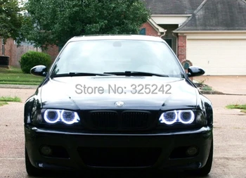 BMW E36 E38 E39 E46 3 5 7 Serijos Xenon Žibintų Puikus Ultrabright Dual Spalva Zjeżdżalnia LED Angel Eyes Halo Žiedų rinkinys