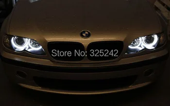 BMW E36 E38 E39 E46 3 5 7 Serijos Xenon Žibintų Puikus Ultrabright Dual Spalva Zjeżdżalnia LED Angel Eyes Halo Žiedų rinkinys