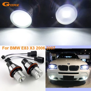 BMW E83 X3 2006 2007 Puikios Kokybės LED Angel Eyes Halo lemputės Nėra Klaidos