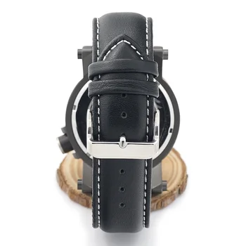 BOBO PAUKŠČIŲ EK10 Bambuko Medinės Automatinis Mechaninis laikrodis Atsitiktinis Mens Suknelė Laikrodį Su Odinis Dirželis Medinėje Dovanų Dėžutėje