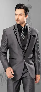 Boksininkas pareiškė naujausią aukštos kokybės balti 4 kartus jaunikis vestuvių kostiumas/geriausią vyro kostiumas/darbo kostiumas (švarkas + kelnės + kaklaraištis, liemenė)
