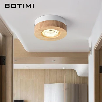 BOTIMI Modernios LED Lubų Šviesos Medinių Lubų Lempa Koridoriaus Aikštėje apvaliosios Medienos Virtuvės Apšvietimą Mažų Paviršių Sumontuoti Lempos