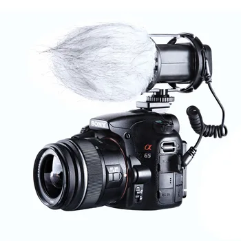 BOYA BY-V02 Stereo Kompaktiškas Kondensatoriaus Mikrofonas, Canon Nikon Sony VEIDRODINIAI Fotoaparatai, vaizdo Kameros, Garso įrašymo