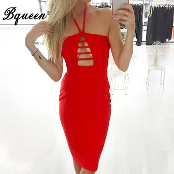 Bqueen 2017 vientisos Spalvos 4 spalvų, Tuščiaviduriai Iš Apynasrio Bodycon Suknelę, Geros Kokybės Didmeninės Šalinimas