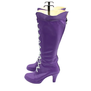 Brdwn Karšto žaidimas gangsteris moterų Miss Fortune cosplay Vidurio blauzdos batai Užsakymą Aukšto kulno batai