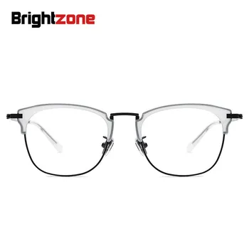 Brightzone High End Acetate Metal Clear Glasses Frame Men Women Square Spectacle Frame Gozluk Oculos De Grau Eyeglasses Gafas