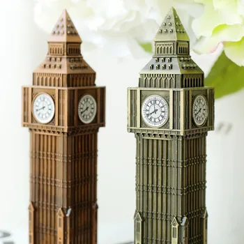 Britų turistams, suvenyrų Londono orientyrą Big Ben klasikinis apdaila metalo lydinio medžiagos modelis modelis