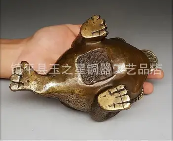 Bronzos amatų vario septynių pasisekė feng shui antikvariniai papuošalai, rupūžė