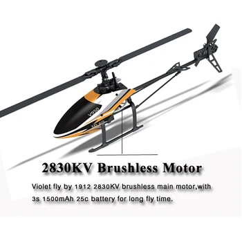 Brushless Variklio RC Sraigtasparnis V950 2.4 G 6CH 3D 6G Flybarless Sistema professional rc sraigtasparnis RTF elektros rc žaislai, dovanos