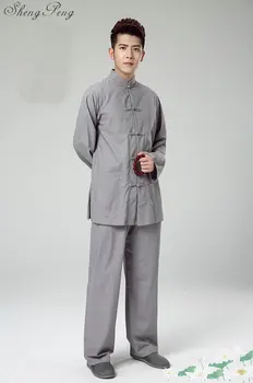 Budistų vienuolis kostiumas budistų drabužių shaolin vienodas budistų vienuolis kostiumas shaolin vienuoliai drabužių zen drabužių CC180