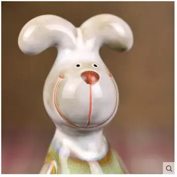 Bugs Bunny šeimos keramikos white rabbit namų dekoro amatų kambario dekoravimo, rankdarbių ornamentu porceliano gyvūnų figūrėlės