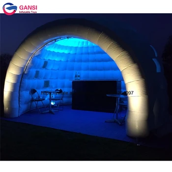 Burbulas pripučiami jurta palapinė su LED šviesos šalies oro dome house muzikos kambarys poilsiui romantiškas milžinišką pripučiamą kupolas palapinė