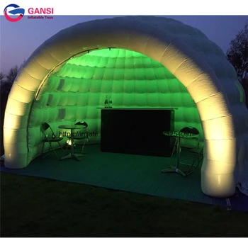 Burbulas pripučiami jurta palapinė su LED šviesos šalies oro dome house muzikos kambarys poilsiui romantiškas milžinišką pripučiamą kupolas palapinė