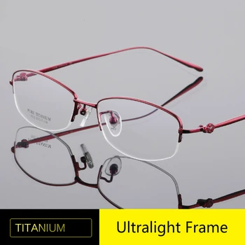 Business Pure Titanium Eyeglass Glasses Spectacle Frame Prescription Eyewear Optical Glasses Ultralight Frame Oculos De Grau 532