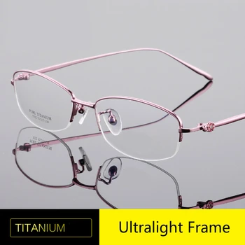Business Pure Titanium Eyeglass Glasses Spectacle Frame Prescription Eyewear Optical Glasses Ultralight Frame Oculos De Grau 532