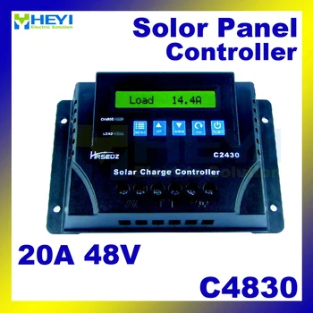 C4830-20 LCD Saulės Įkrovimo ir Iškrovimo Reguliatorius 20A 48V saulės valdiklis pwm per iškrovos apsauga