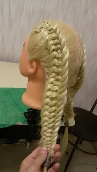 CAMMITEVER Balti Plaukai Manekenas Šukuosenos, plaukų kirpimo Mokymo Vadovas Baltų Plaukų Manekeno Galvos Kosmetologijos Girl Praktika