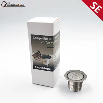 Capsulone suderinama kapsulių nespress ocoffee mašina/espresso daugkartinio naudojimo kavos kapsulė/ lipdukas, dangteliai daugkartiniai kapsulės
