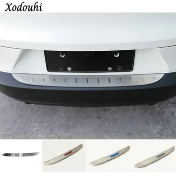Car external rear bumper panel trunk threshold trim cover Stainless Steel plate pedal 1pcs For Mazda CX-3 CX3 2016 2017 2018